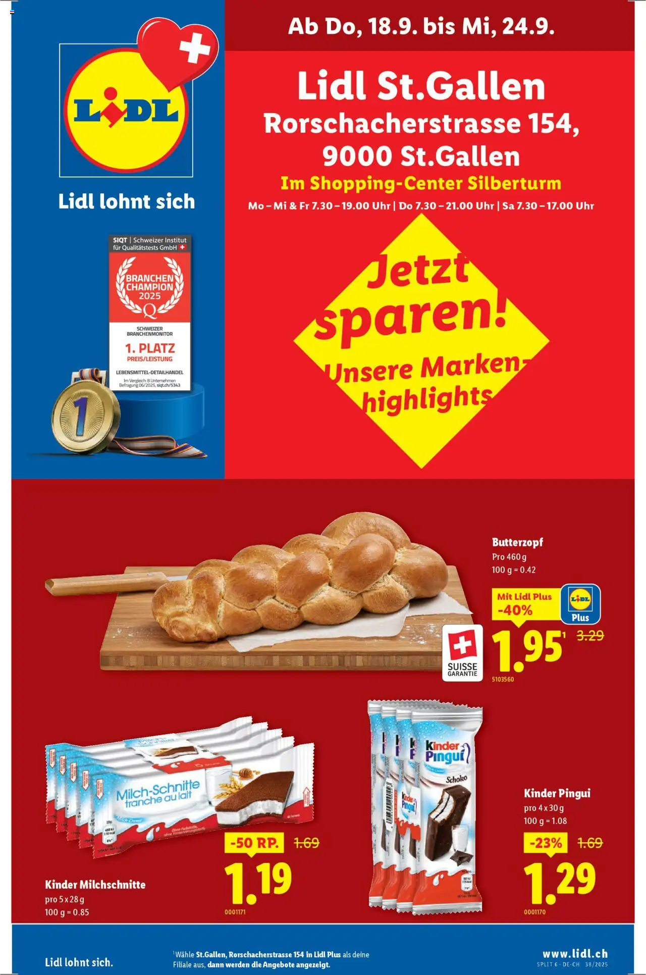 Lidl Aktionen St. Gallen ab 18.09.2025 - Seitennummer 1