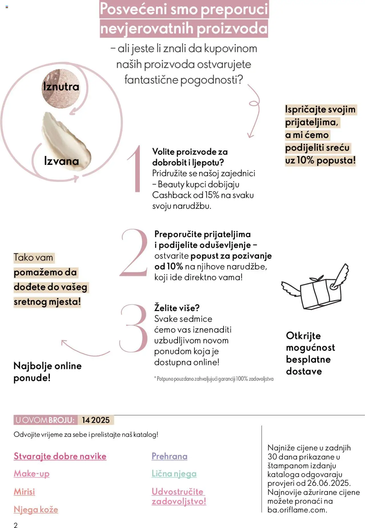 Pregled letka Katalog trgovine Oriflame vrijedi od 2025.10.08
