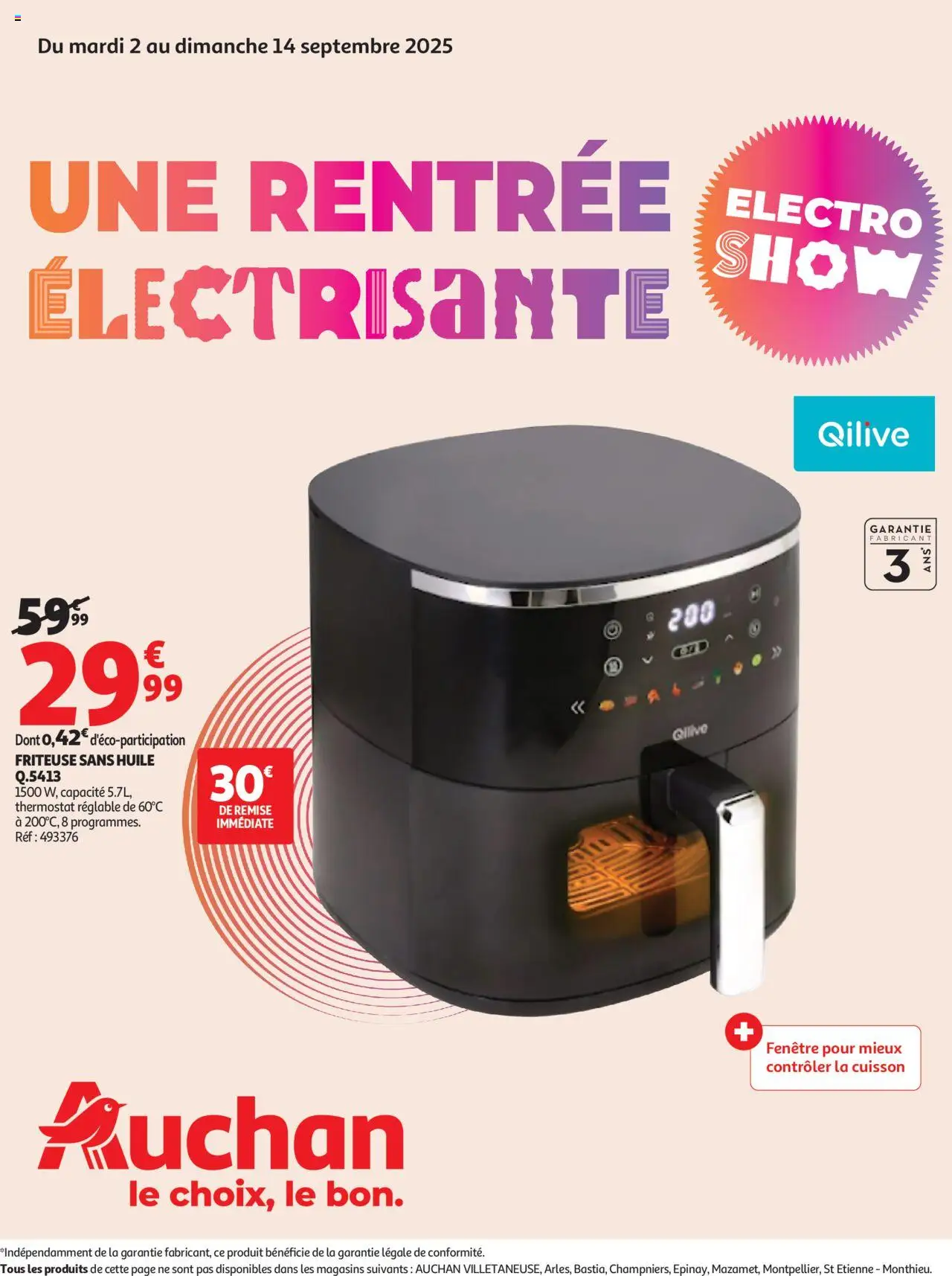 Auchan shop Une rentrée électrisante geldig vanaf 02/09/2025 - Paginanummer 1