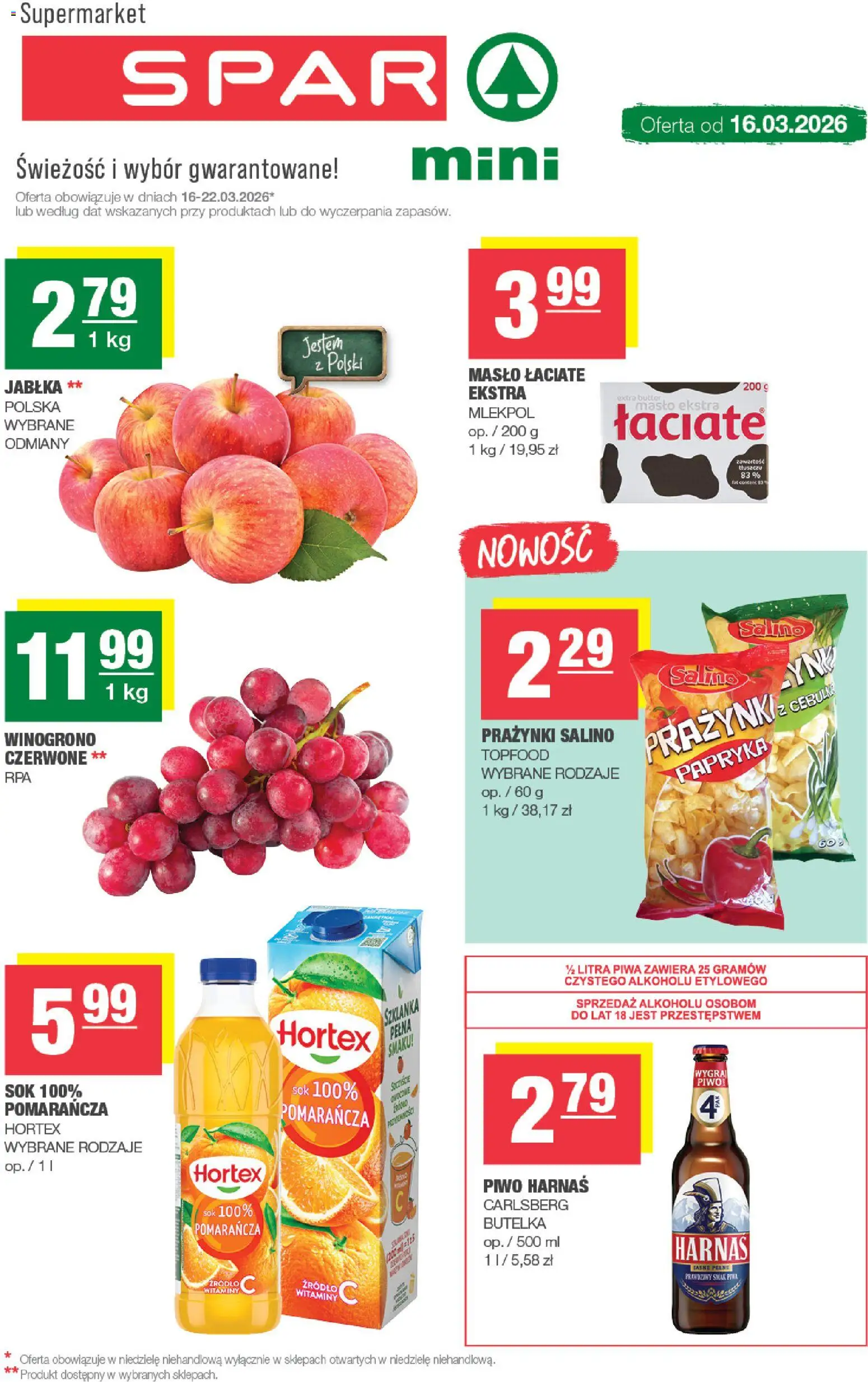 Pogląd gazetki "Spar gazetka - Mini" ze sklepu Spar ważnej od 16.03.2026