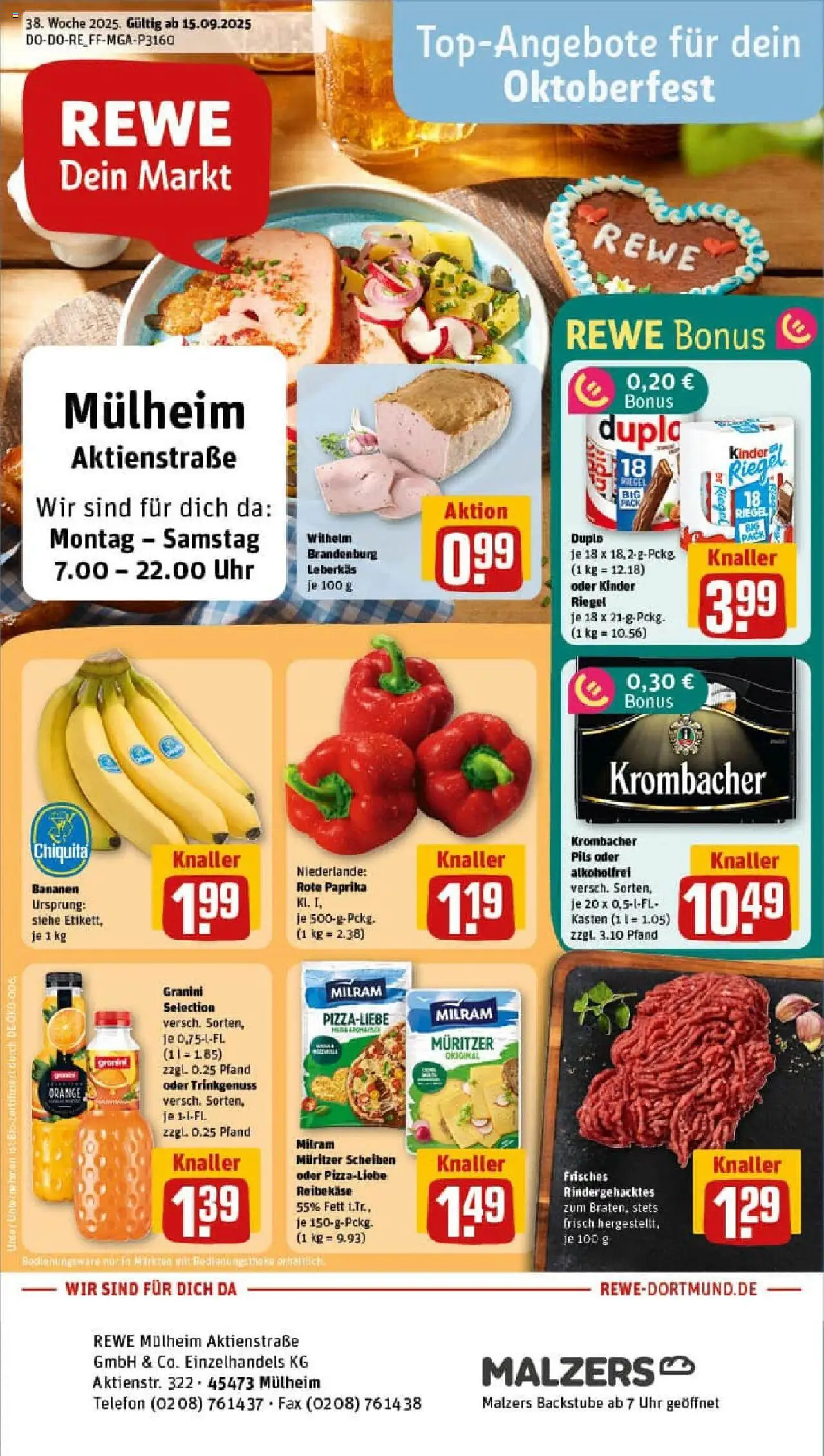 REWE Prospekt ab 14.09.2025 nächste Woche - Prospekt Mülheim An Der Ruhr	