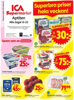 Förhandsgranska reklamblad Aktuella reklamblad ICA Supermarket från butik ICA Supermarket gäller från 04/08/2025