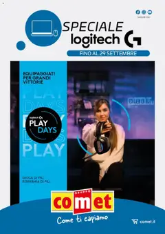 Anteprima dell'opuscolo Volantino Logitech Days of Plays dal negozio Comet valido da 18/09/2025