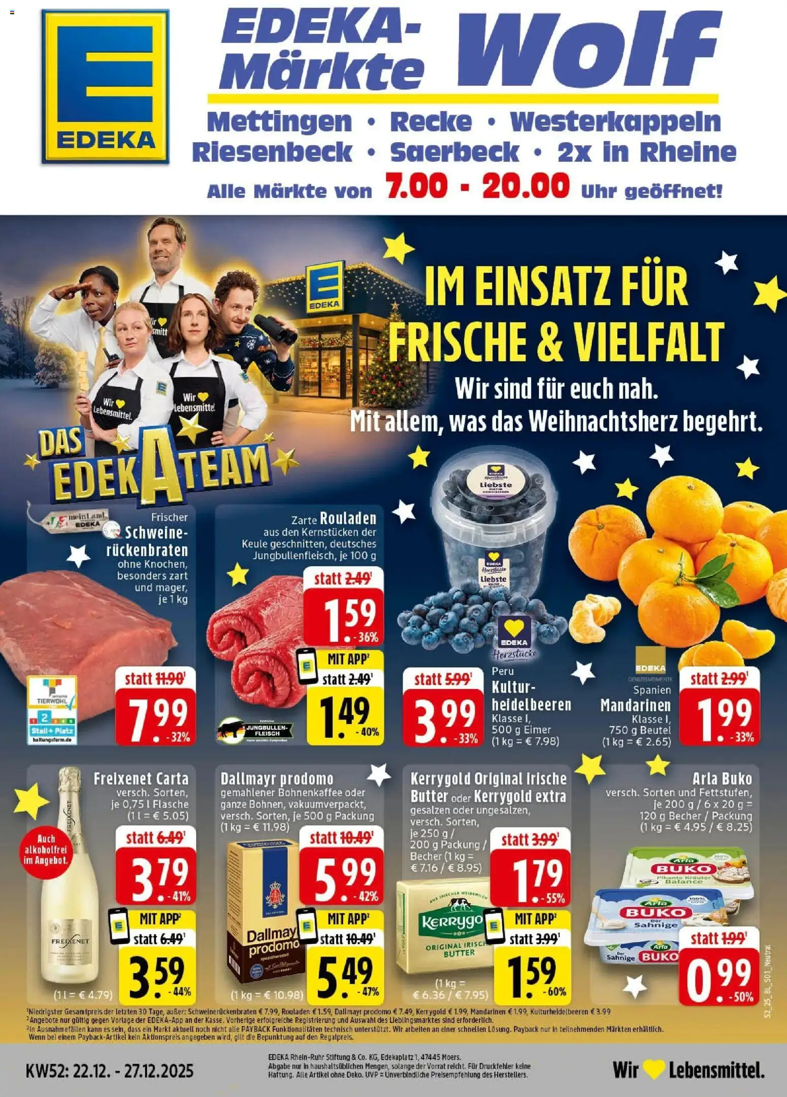 Vorschau von dem Prospekt des Geschäftes Edeka, gültig ab dem 22.12.2025