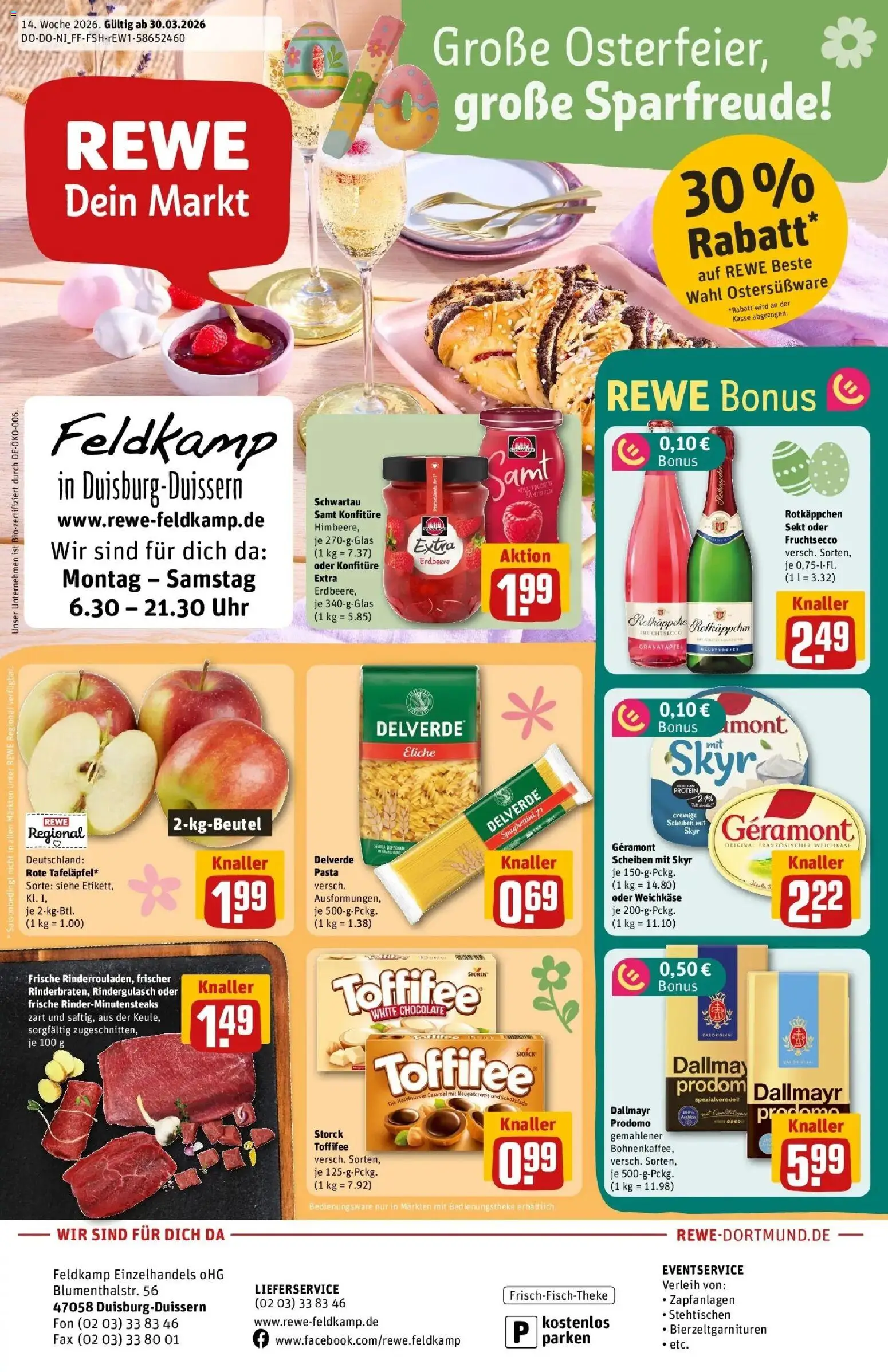 Vorschau von dem Prospekt des Geschäftes Rewe, gültig ab dem 30.03.2026