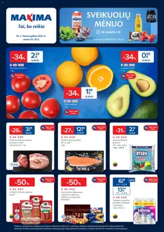 MAXIMA parduotuvės leidinio Leidinys galiojančio nuo 2026.01.20 peržiūra