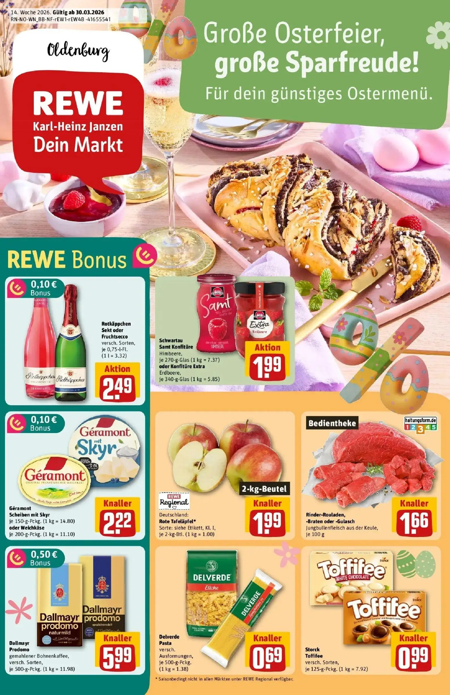 Vorschau von dem Prospekt des Geschäftes Rewe, gültig ab dem 30.03.2026