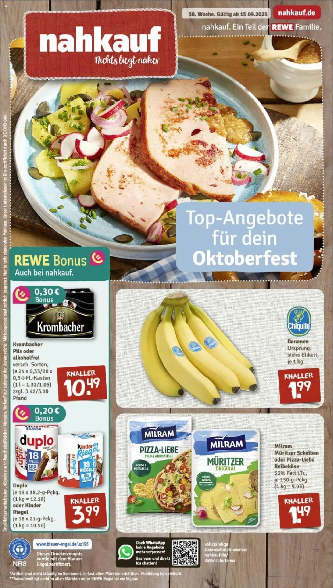 REWE Prospekt ab 14.09.2025 nächste Woche - Prospekt Krempe	