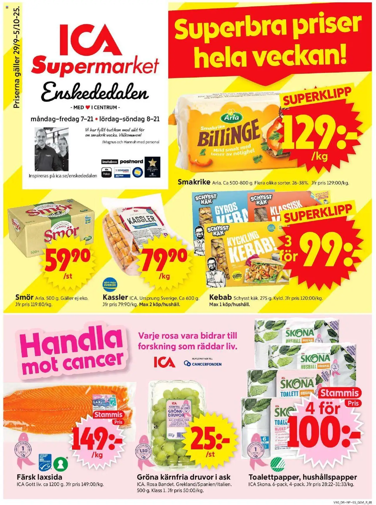 Enskededalen är giltig 29/09 2025 > Veckans Erbjudanden gäller från 29/09/2025 till 05/10/2025 sidnummer 1