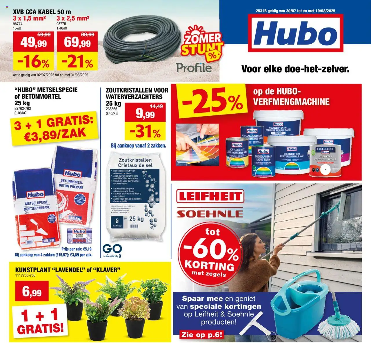 Hubo shop Folder geldig vanaf 30/07/2025 - Paginanummer 1 - Zout, Kabel, Zak, Kristallen