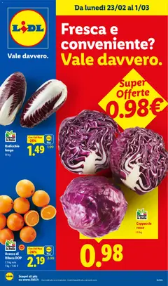 Anteprima dell'opuscolo Volantino Fresca e conveniente dal negozio Lidl valido da 23/02/2026