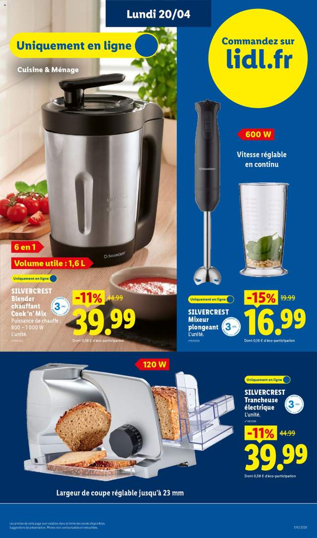 Nouveau catalogue Lidl à partir du 16/04