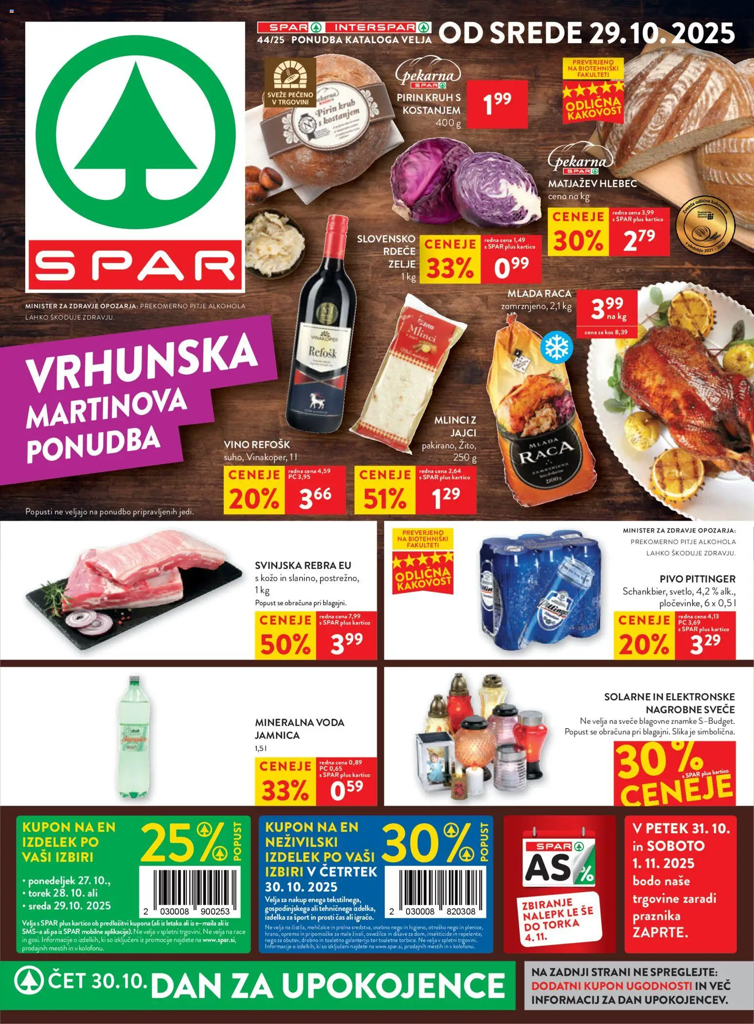 Spar Katalog 44/25 od 29.10.2025 > Aktualna ponudba - stran 1