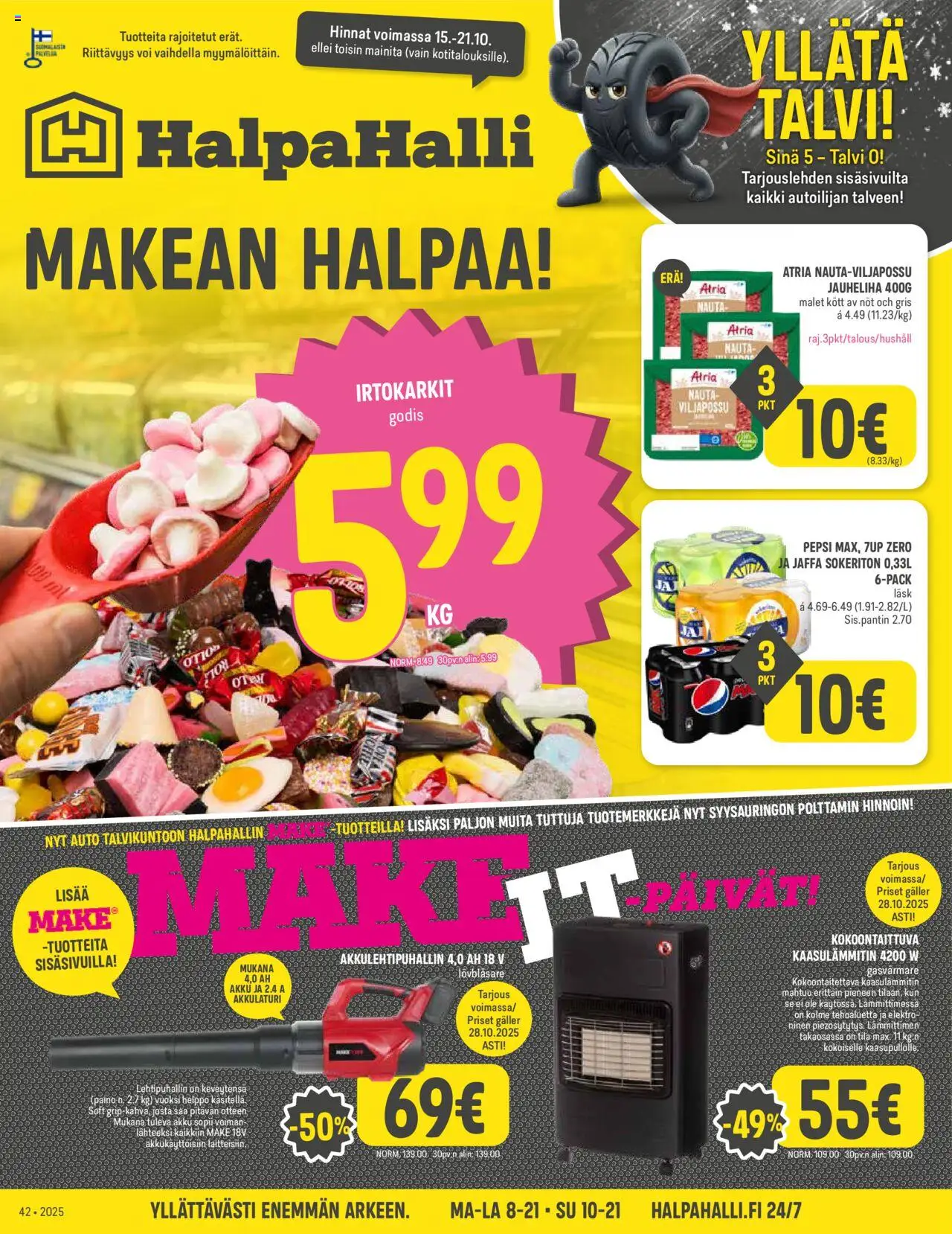 Halpa Halli-kaupan Tarjoukset voimassa 15/10/2025 - Sivulla 1