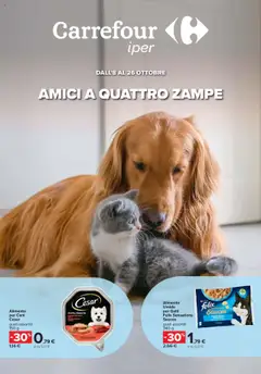 Anteprima dell'opuscolo Volantino Iper - Pet food Torino dal negozio Carrefour valido da 08/10/2025