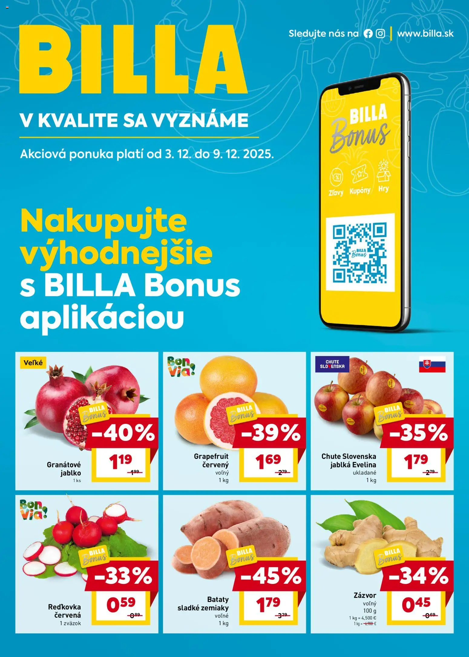 Náhľad Billa letáku platného od 03.12.2025