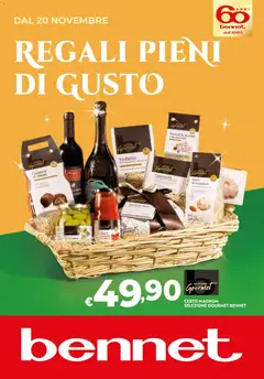 Anteprima dell'opuscolo Volantino Regali di Gusto dal negozio bennet valido da 20/11/2025