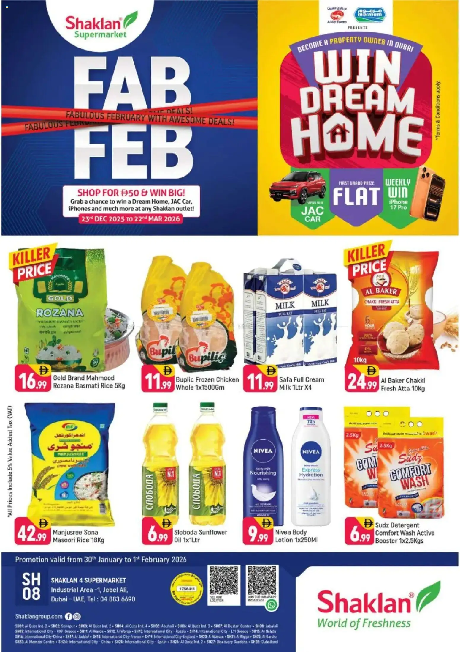 Preview of the catalogue Weekend Deals - Jebel Ali, Industrial Area 1 of store Shaklan valid from 30 Jan, 2026