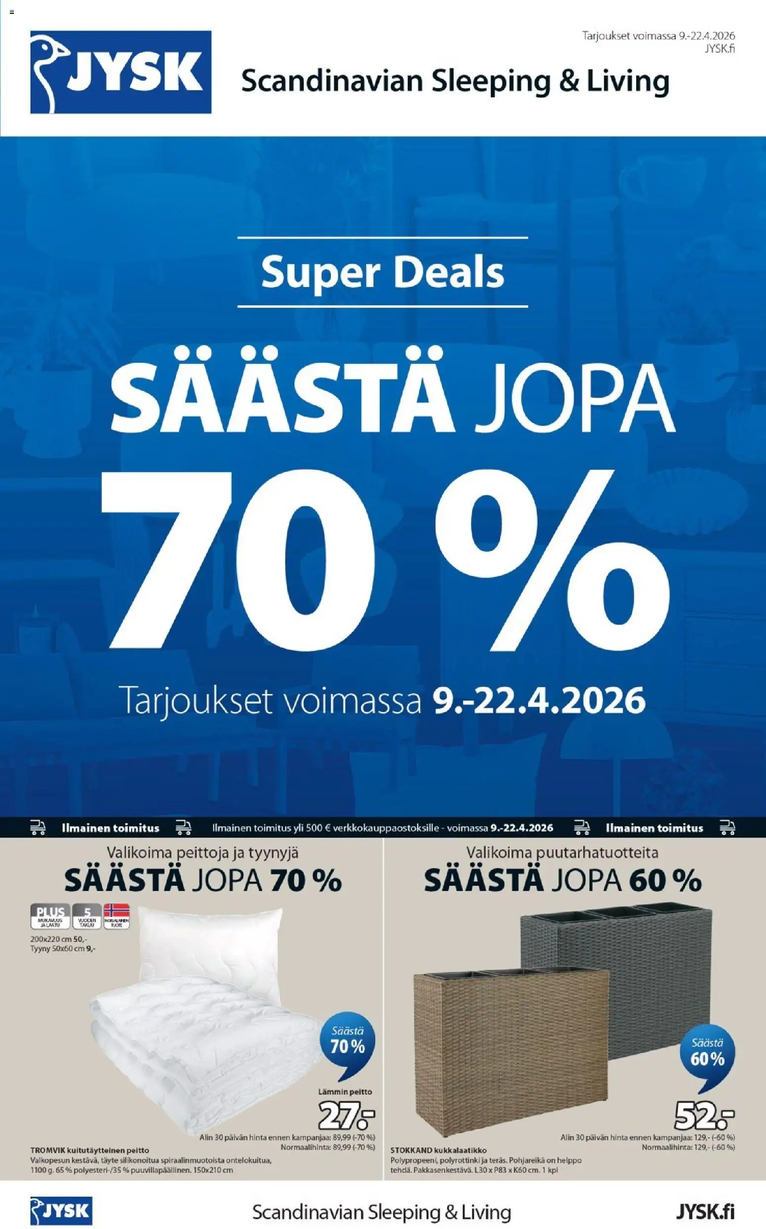 Kaupan JYSK JYSK tarjoukset esikatselu, voimassa 09/04/2026