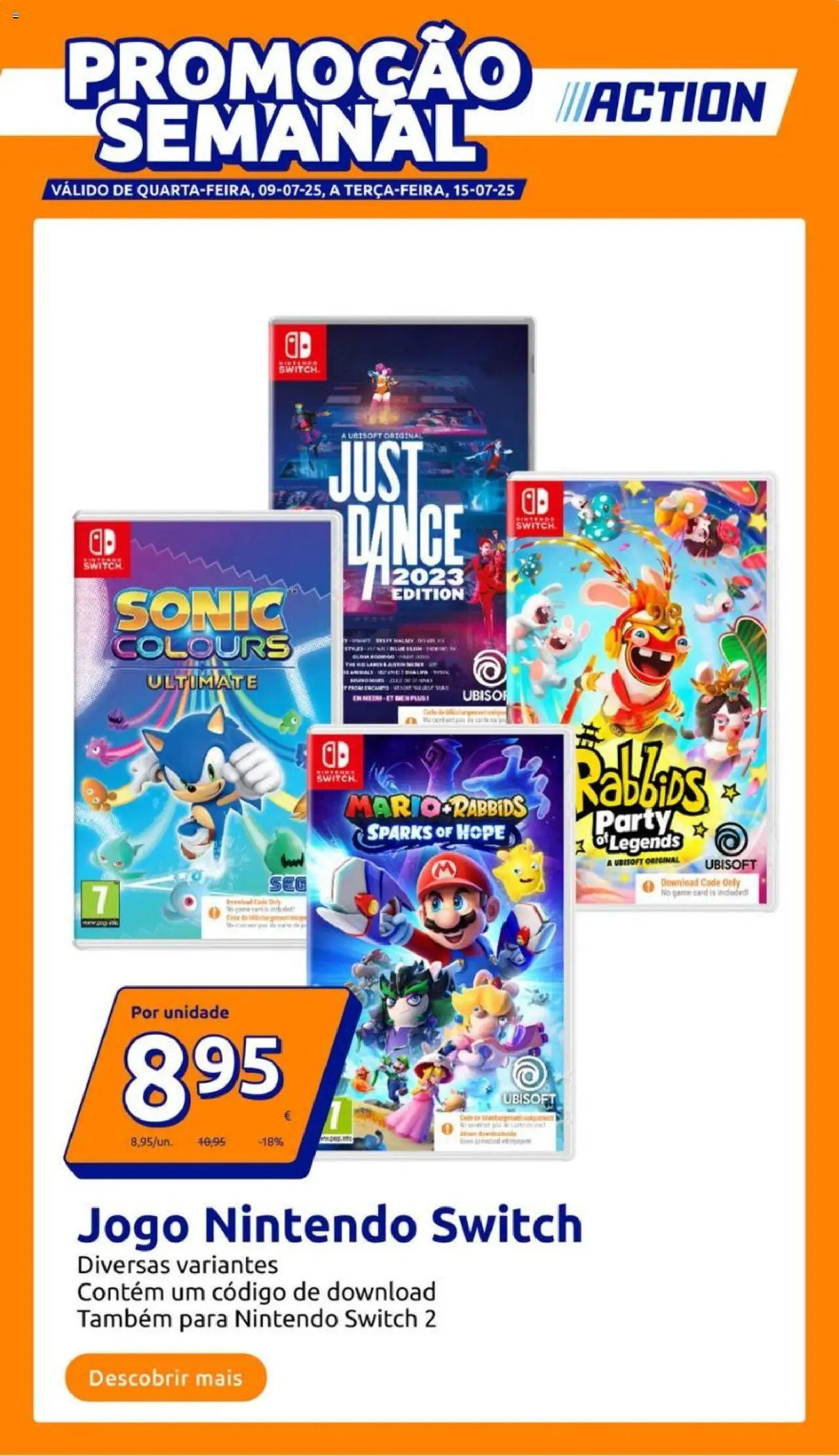 Action Folheto de 09/07/2025 - catálogo esta semana - página 1 - Nintendo Switch