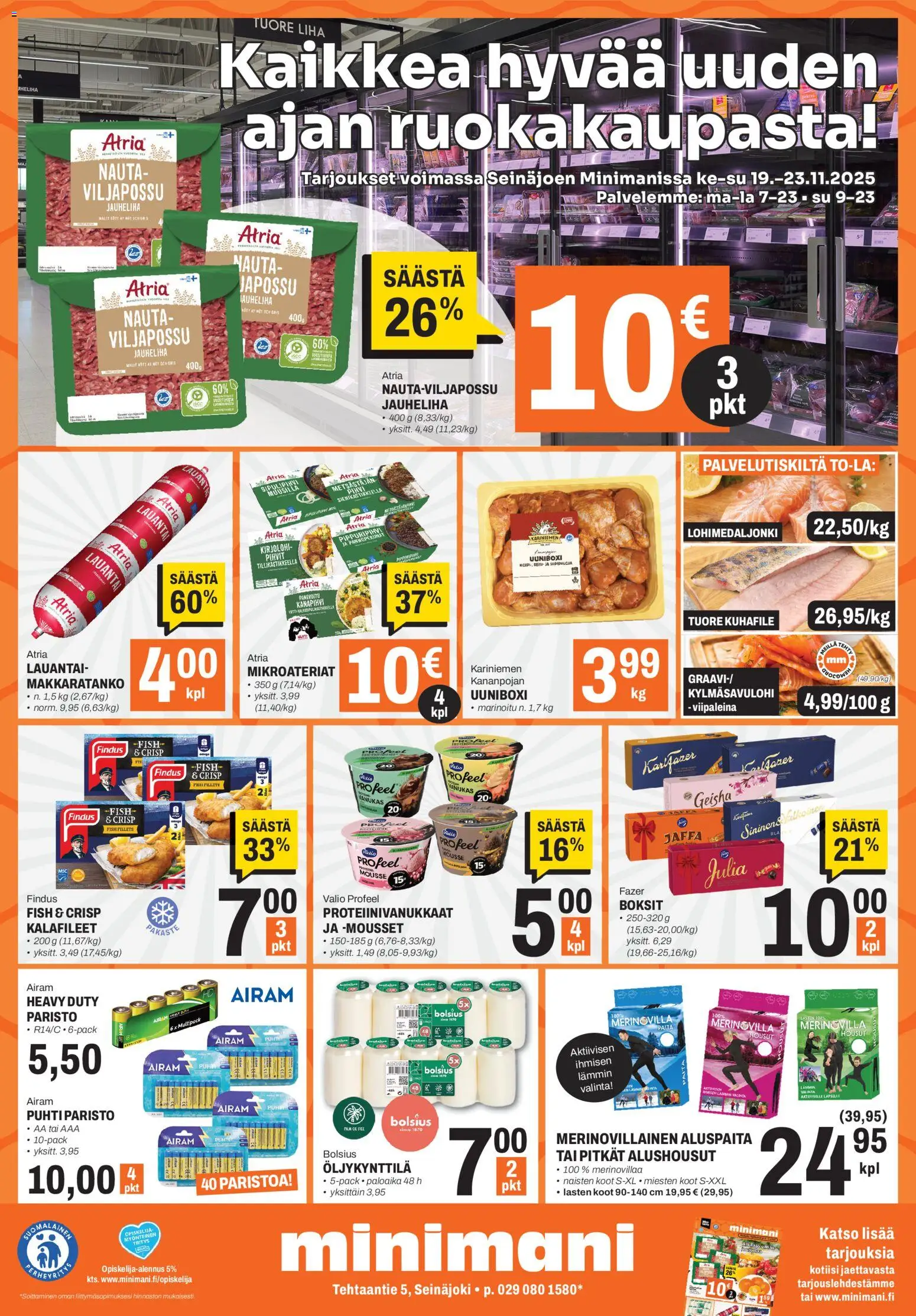 Kaupan Minimani Tarjoukset - Seinäjoki esikatselu, voimassa 19/11/2025