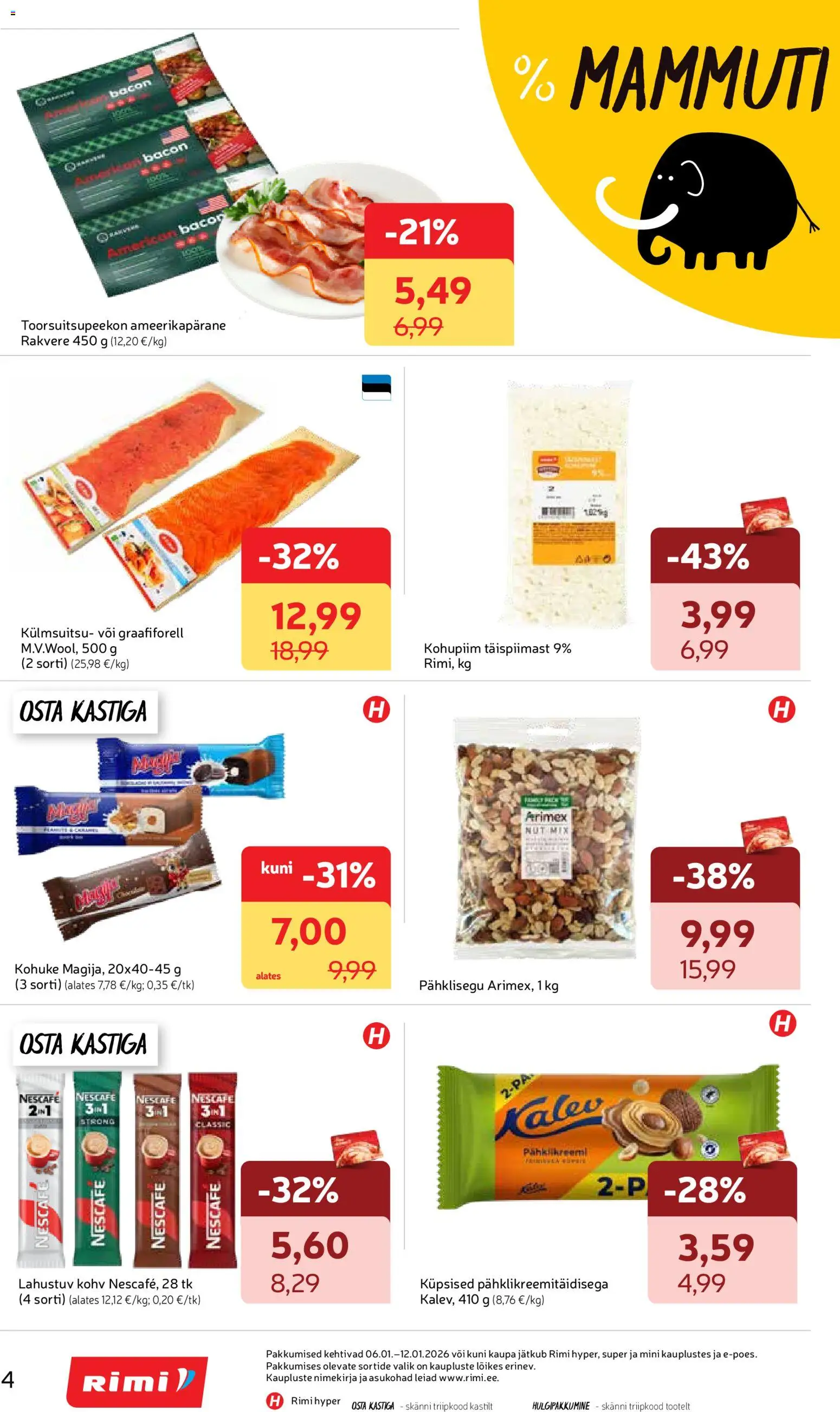 Rimi kliendilehe eelvaade alates 2026.01.06