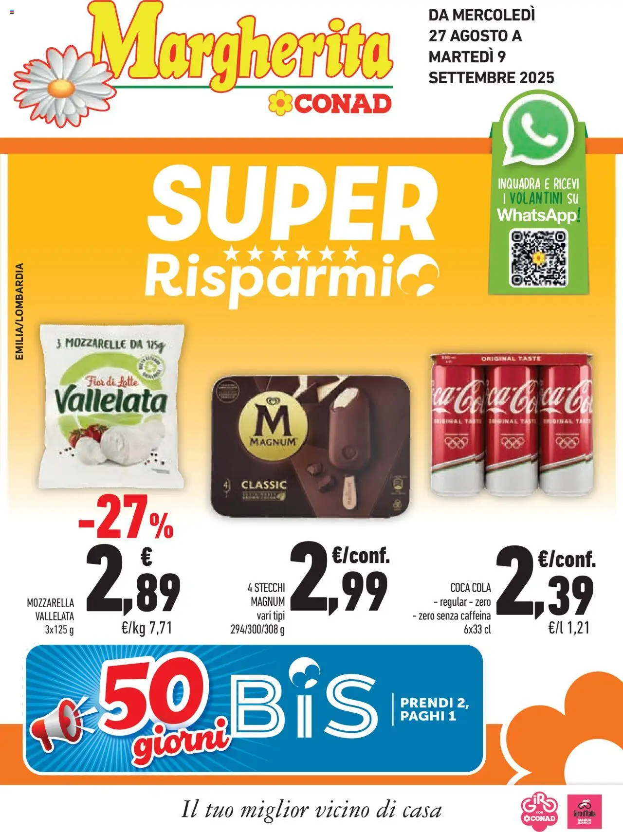 Volantino Conad valido da 27/08/2025 numero di pagina 1
