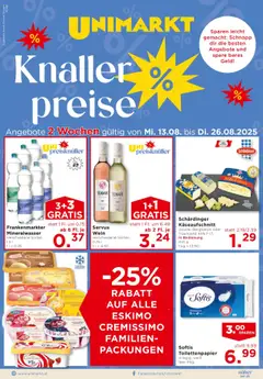 Vorschau der Angebote: Unimarkt Nord gültig ab 13.08.2025