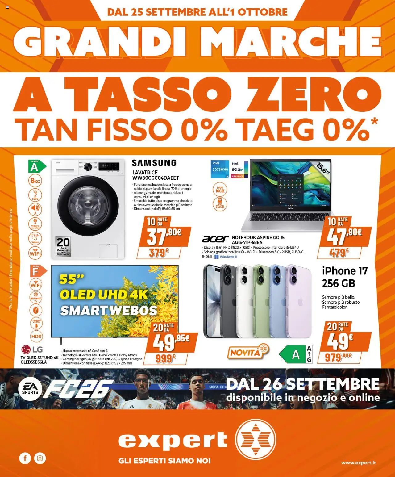 Volantino Expert valido da 25/09/2025 numero di pagina 1
