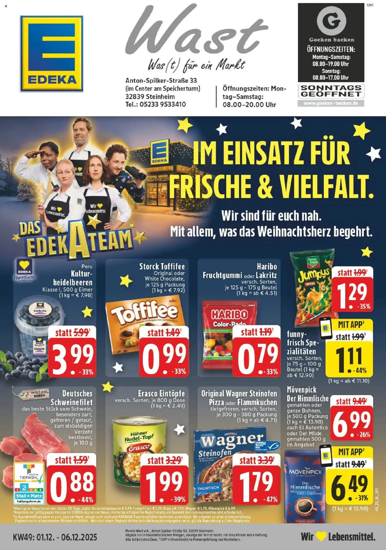 Vorschau von dem Prospekt des Geschäftes Edeka, gültig ab dem 01.12.2025