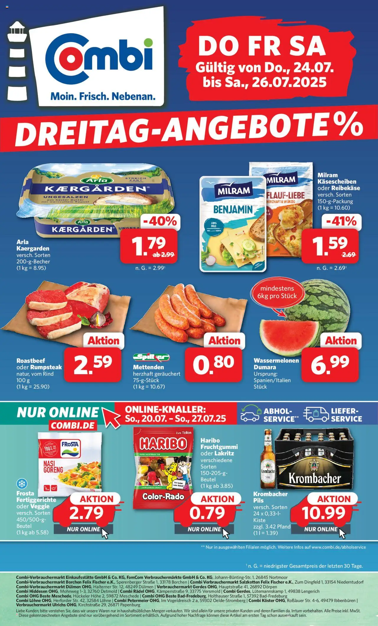 Combi Dreitag-Angebote (vom 24.07.2025 - 26.07.2025)