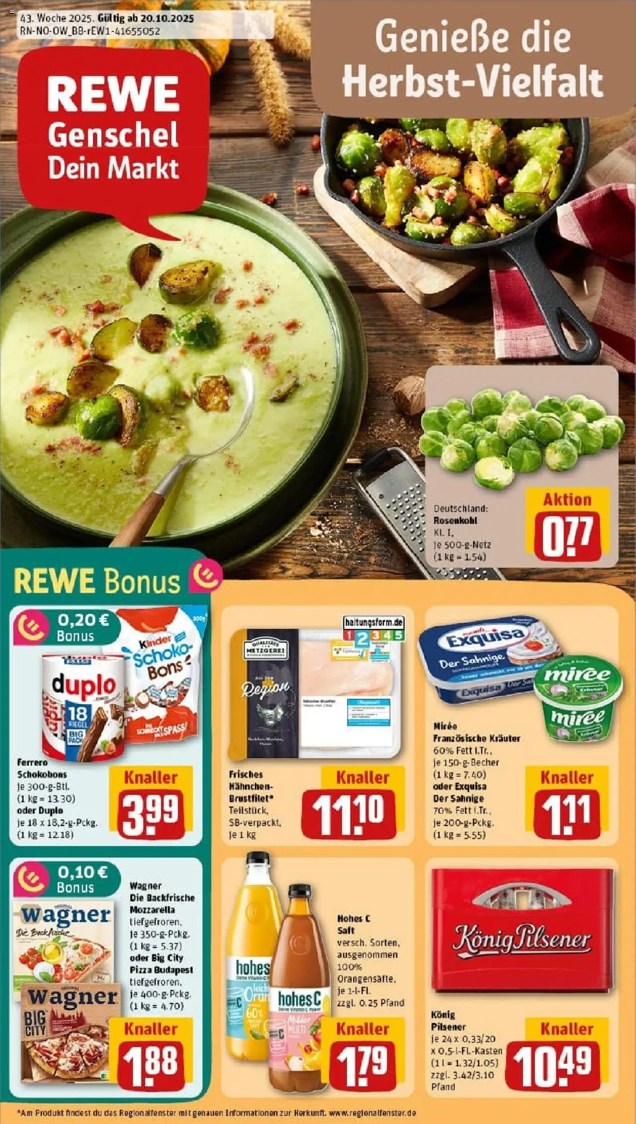 REWE Prospekt ab 19.10.2025 nächste Woche - Prospekt Ibbenbüren	
