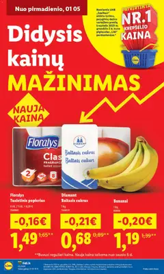 LIDL parduotuvės leidinio Leidinys - Didysis kainų mažinimas galiojančio nuo 2026.01.05 peržiūra