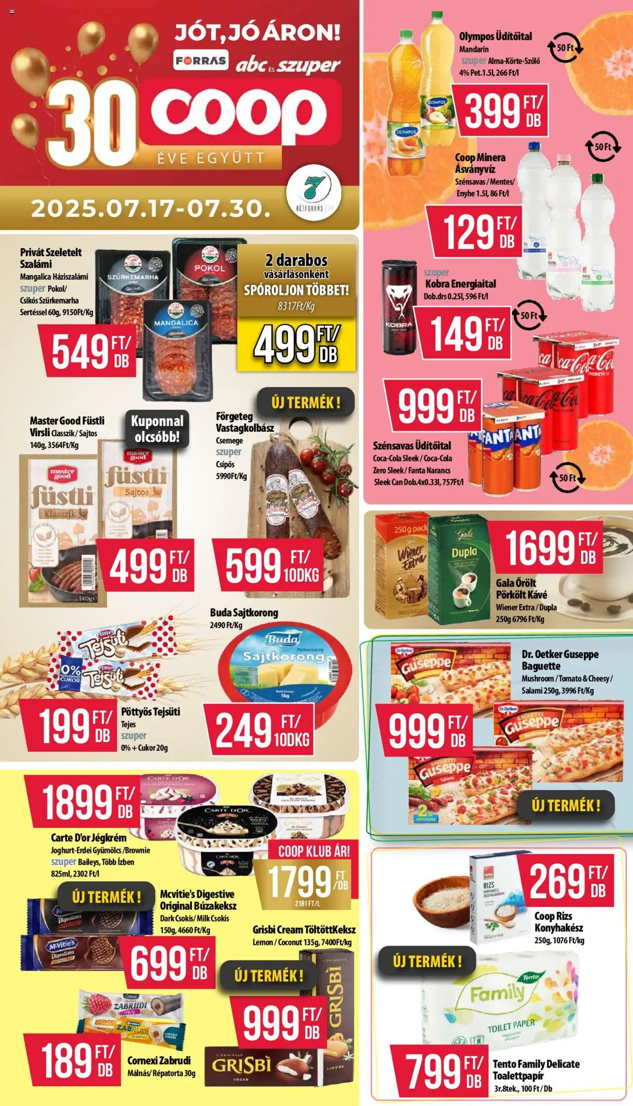 COOP aktuális szórólap, érvényes 2025.07.17.-től - 1 oldal