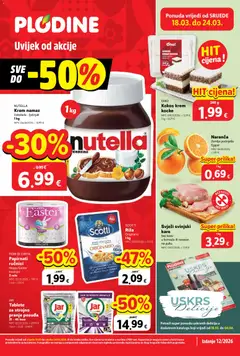 Pregled letka Plodine Katalog trgovine Plodine vrijedi od 18.03.2026