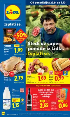 Pregled letka Katalog trgovine Lidl vrijedi od 29.09.2025