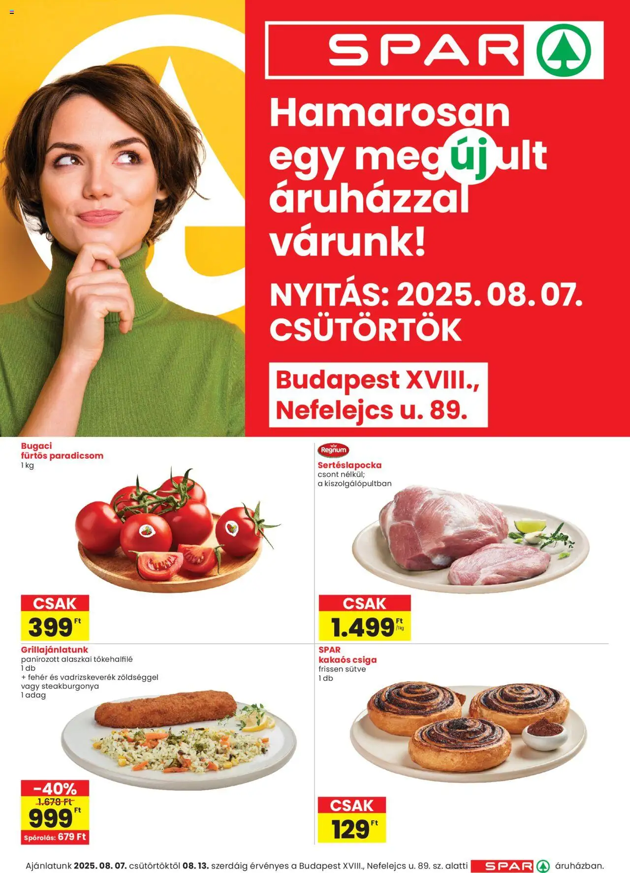 Spar aktuális szórólap, érvényes 2025.08.07.-től - 1 oldal