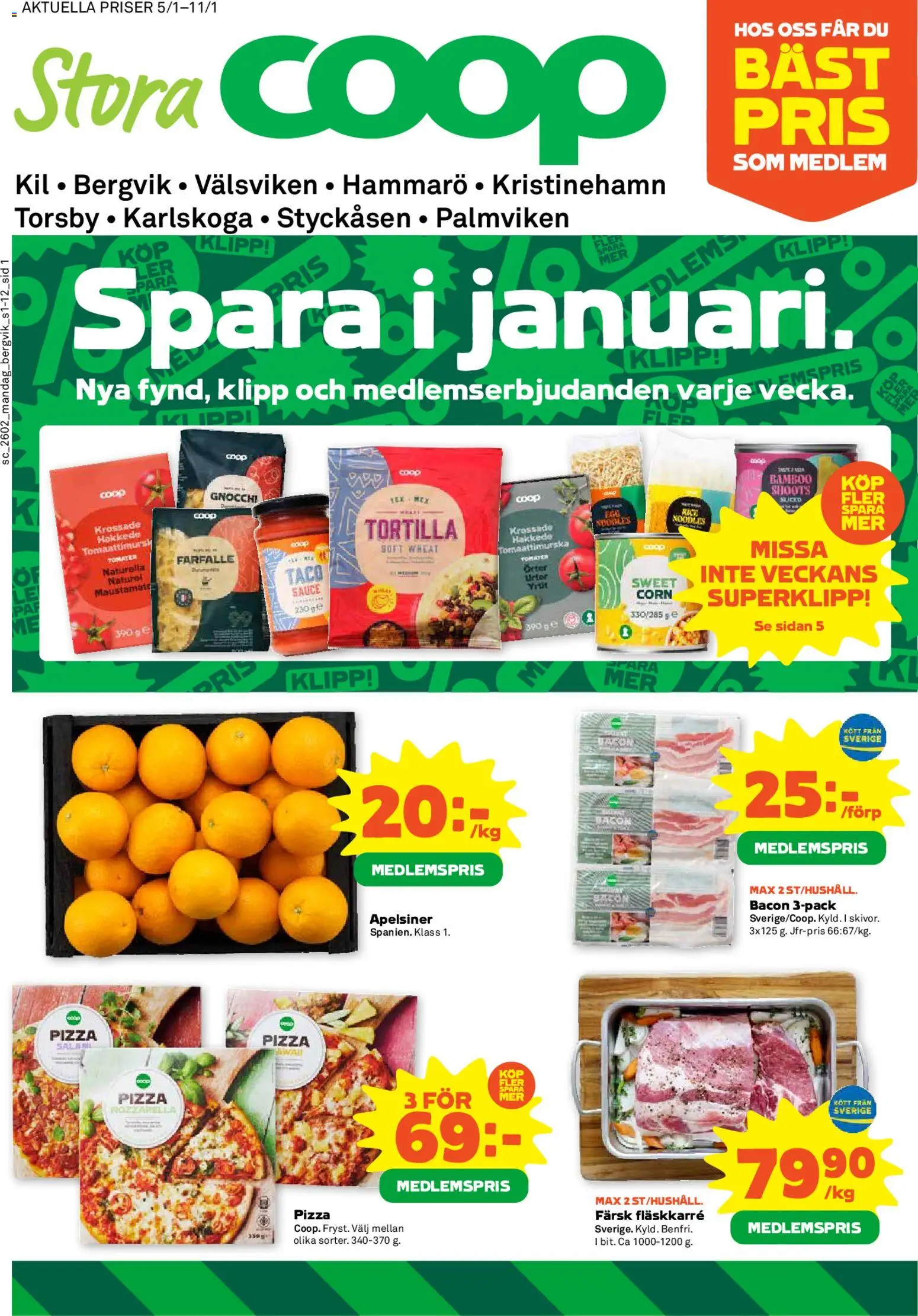 Förhandsgranska reklamblad Aktuella reklamblad Stora Coop från butik Stora Coop gäller från 05/01/2026