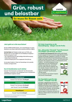 Vorschau der Angebote: Lagerhaus Rasen - Duengungsplan gültig ab 01.01.2026