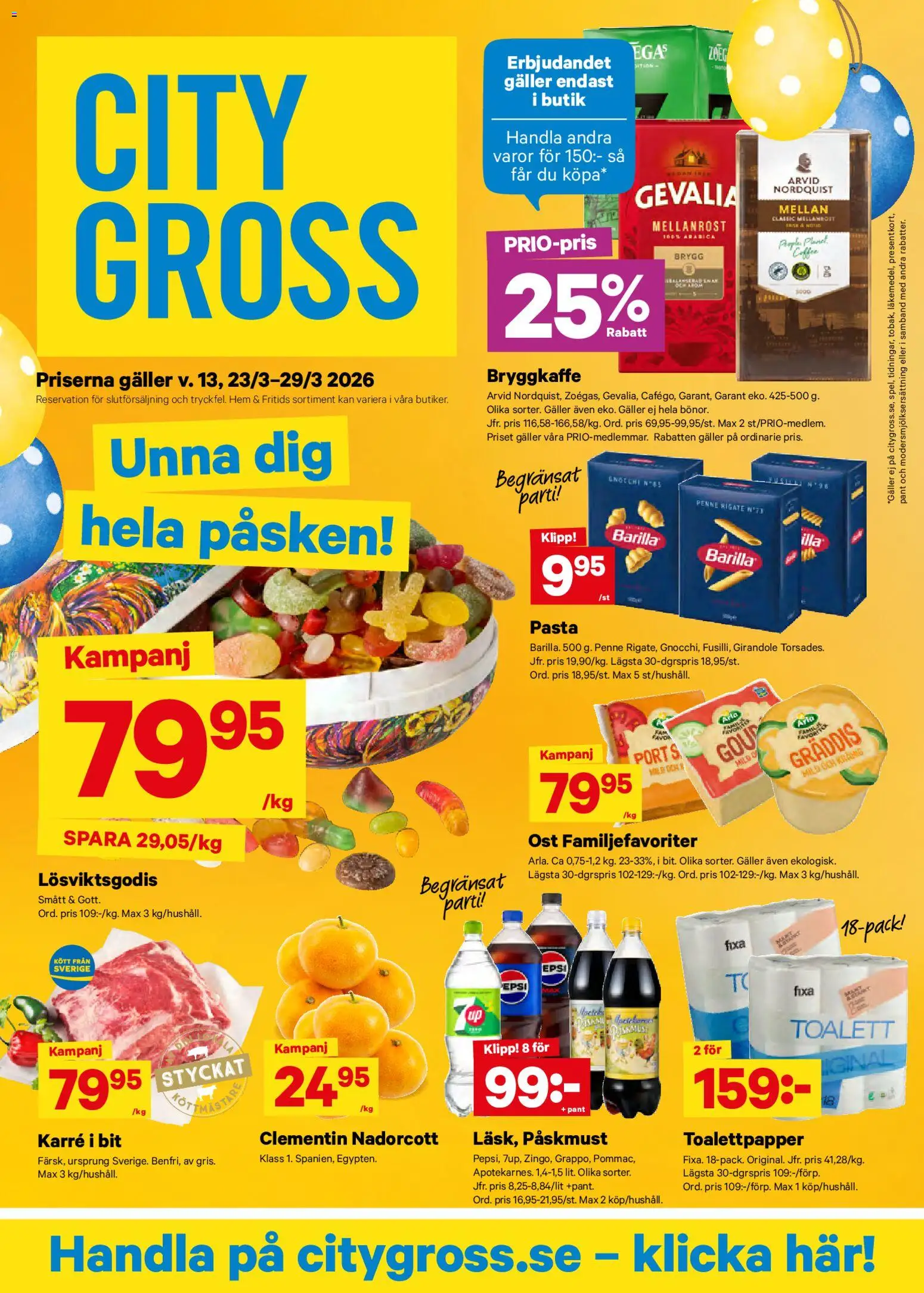 Förhandsgranska reklamblad City Gross erbjudanden från butik City Gross gäller från 23/03/2026