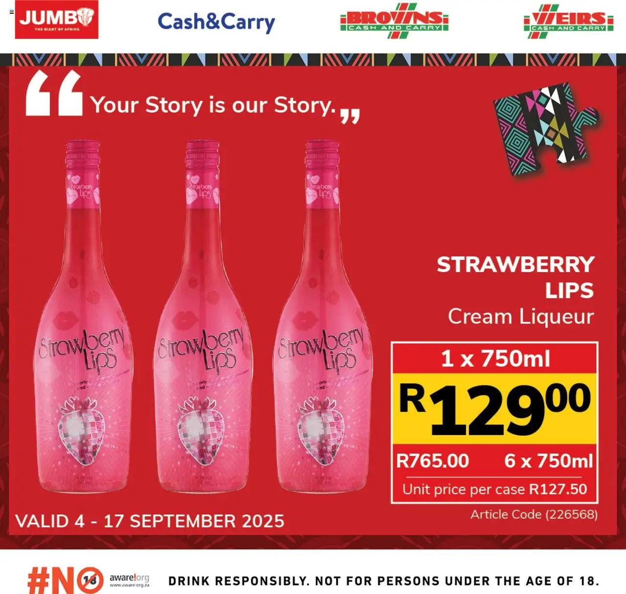 Jumbo Cheers Specials from 04/09 - 17/09/2025 > Promotions