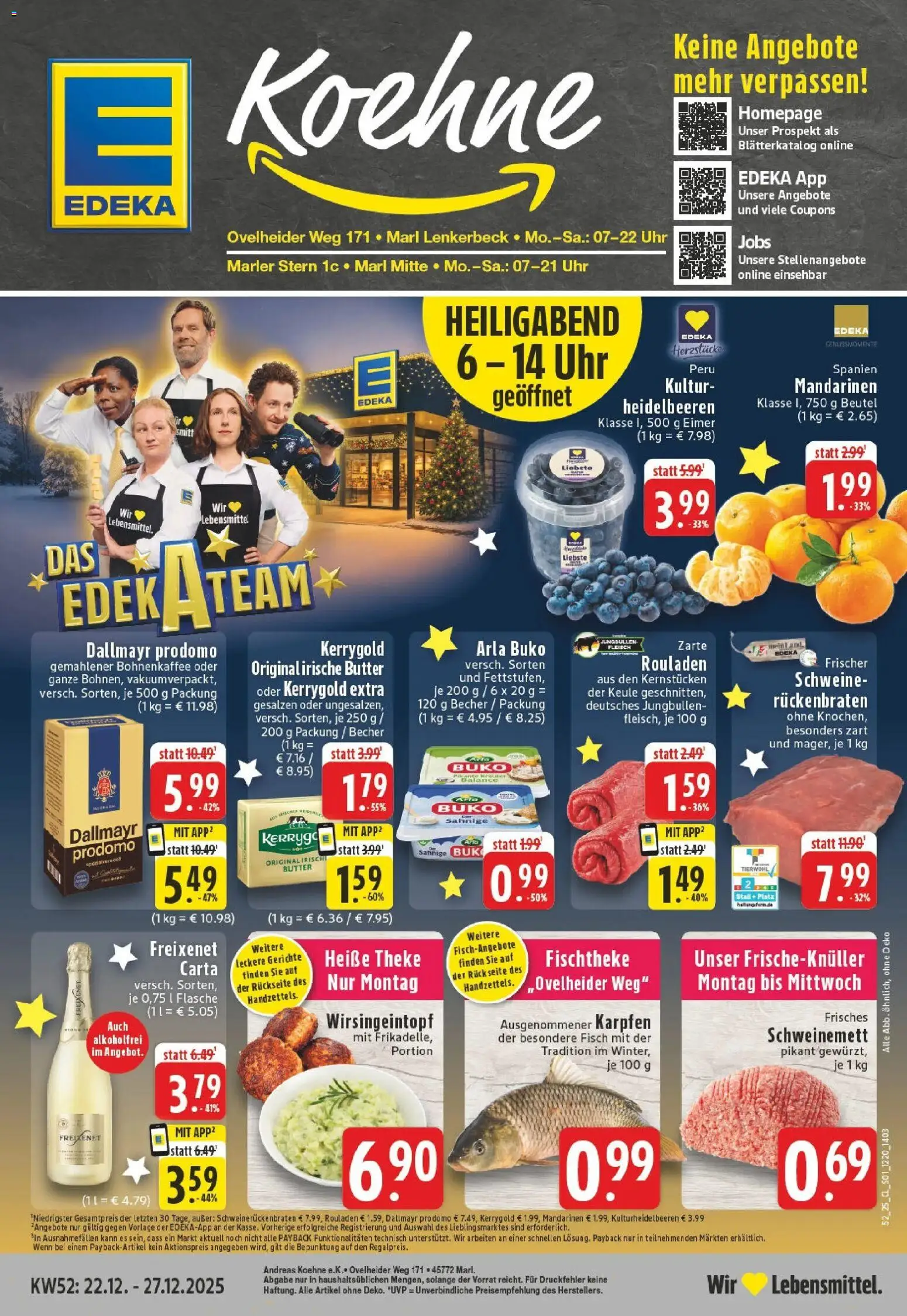 Vorschau von dem Prospekt des Geschäftes Edeka, gültig ab dem 22.12.2025