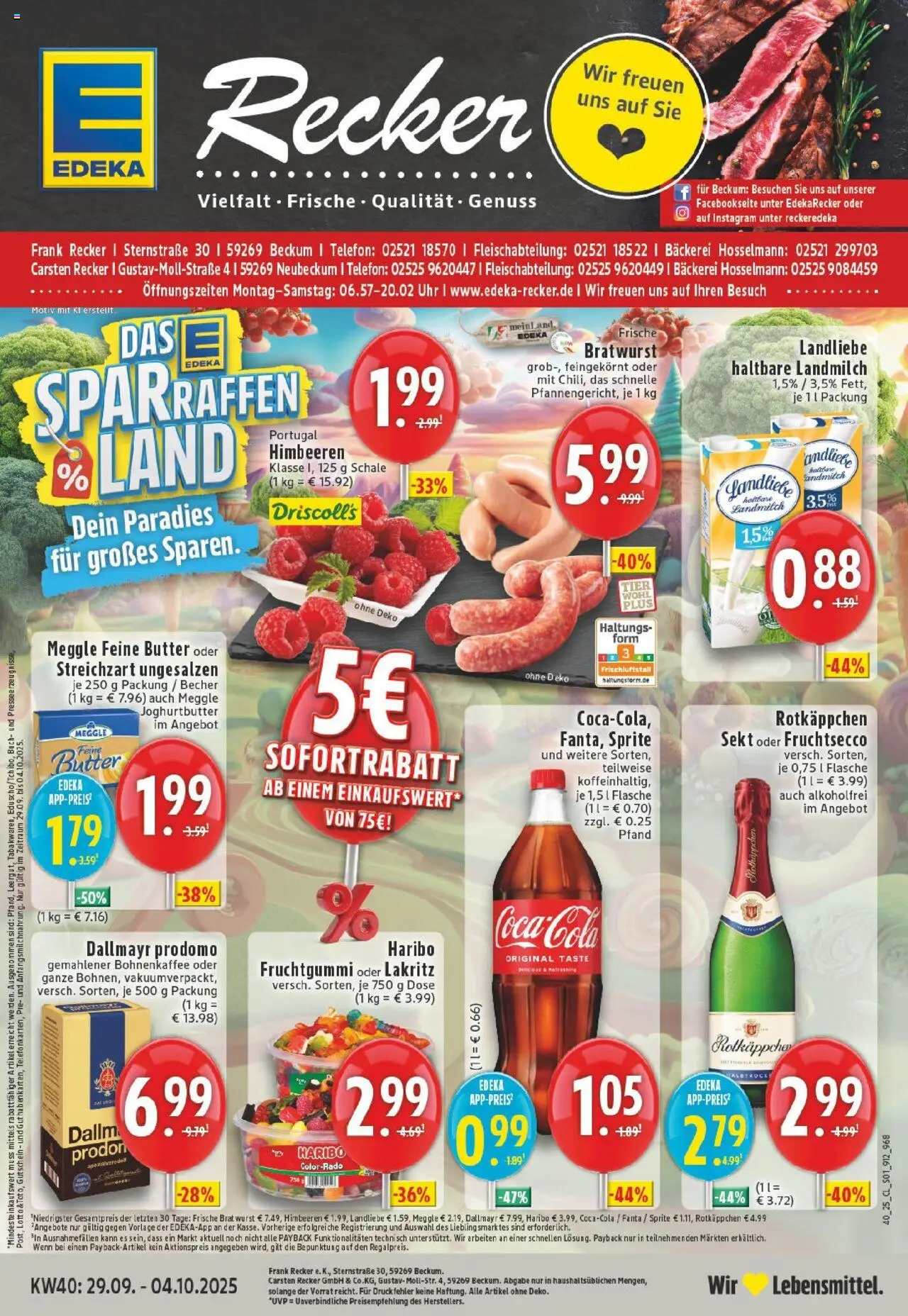 EDEKA Prospekt ab 28.09.2025 - Prospekt Beckum - Neubeckum Online