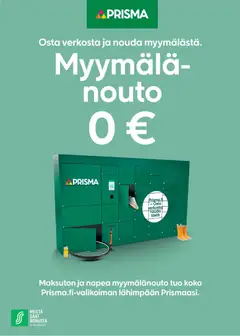 Kaupan Prisma Prisma myymälänouto esikatselu, voimassa 20/01/2026