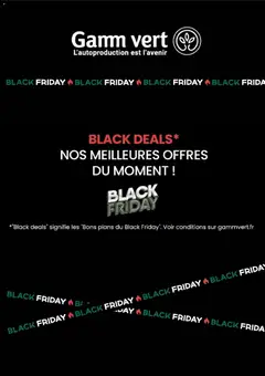 Prévisualisation de Black Friday du magasin Gamm vert formulaire valide 30/10/2025