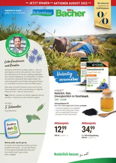 Vorschau von dem Prospekt des Geschäftes Reformhaus Bacher, gültig ab dem 01.08.2025