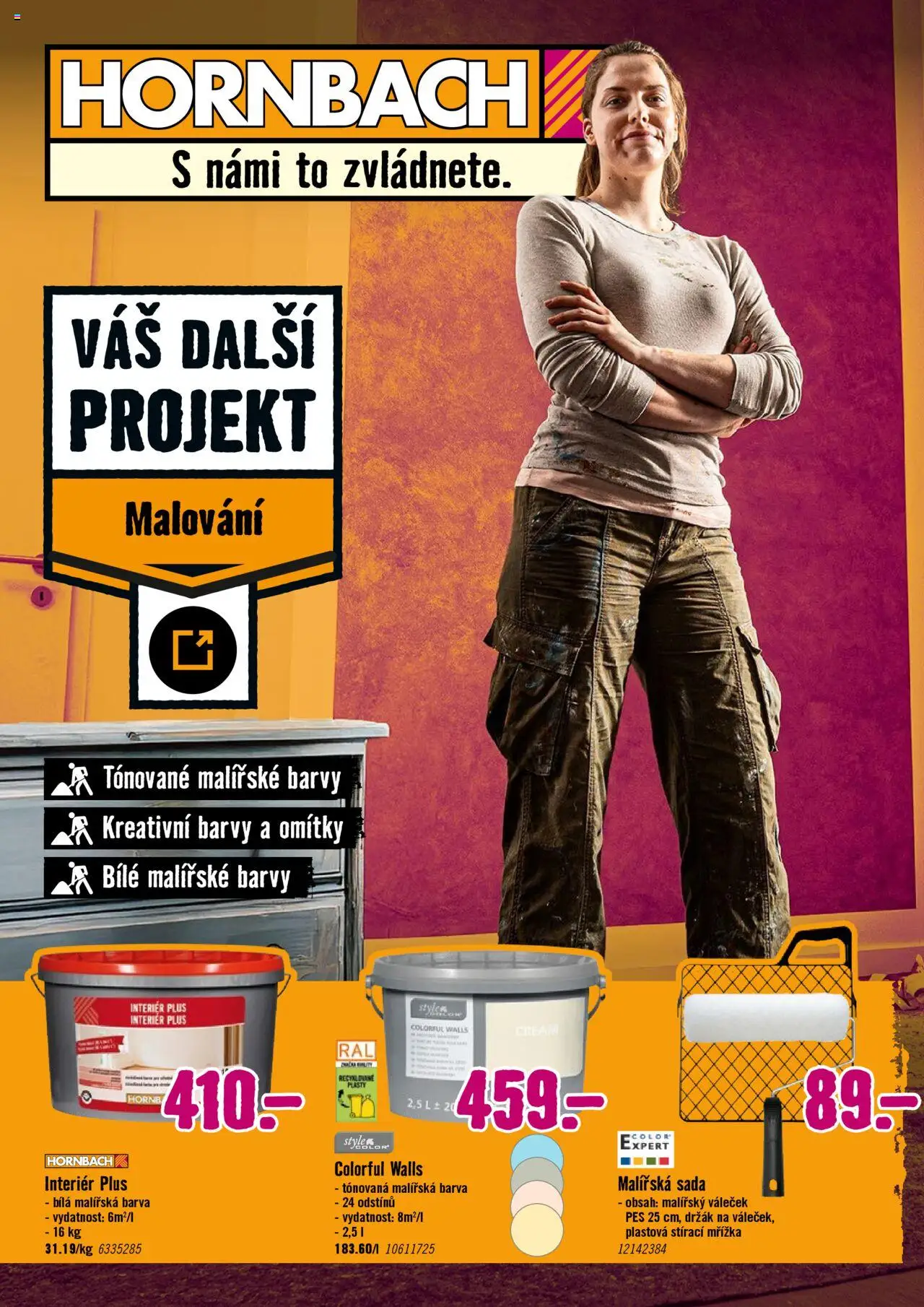  HORNBACH Leták - Malování (25.06.2025 - 09.07.2025) - Pes, Barvy, Váleček, Malířská sada