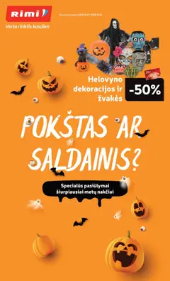 Rimi parduotuvės leidinio Leidinys - Helovyno asortimento galiojančio nuo 2025.10.21 peržiūra