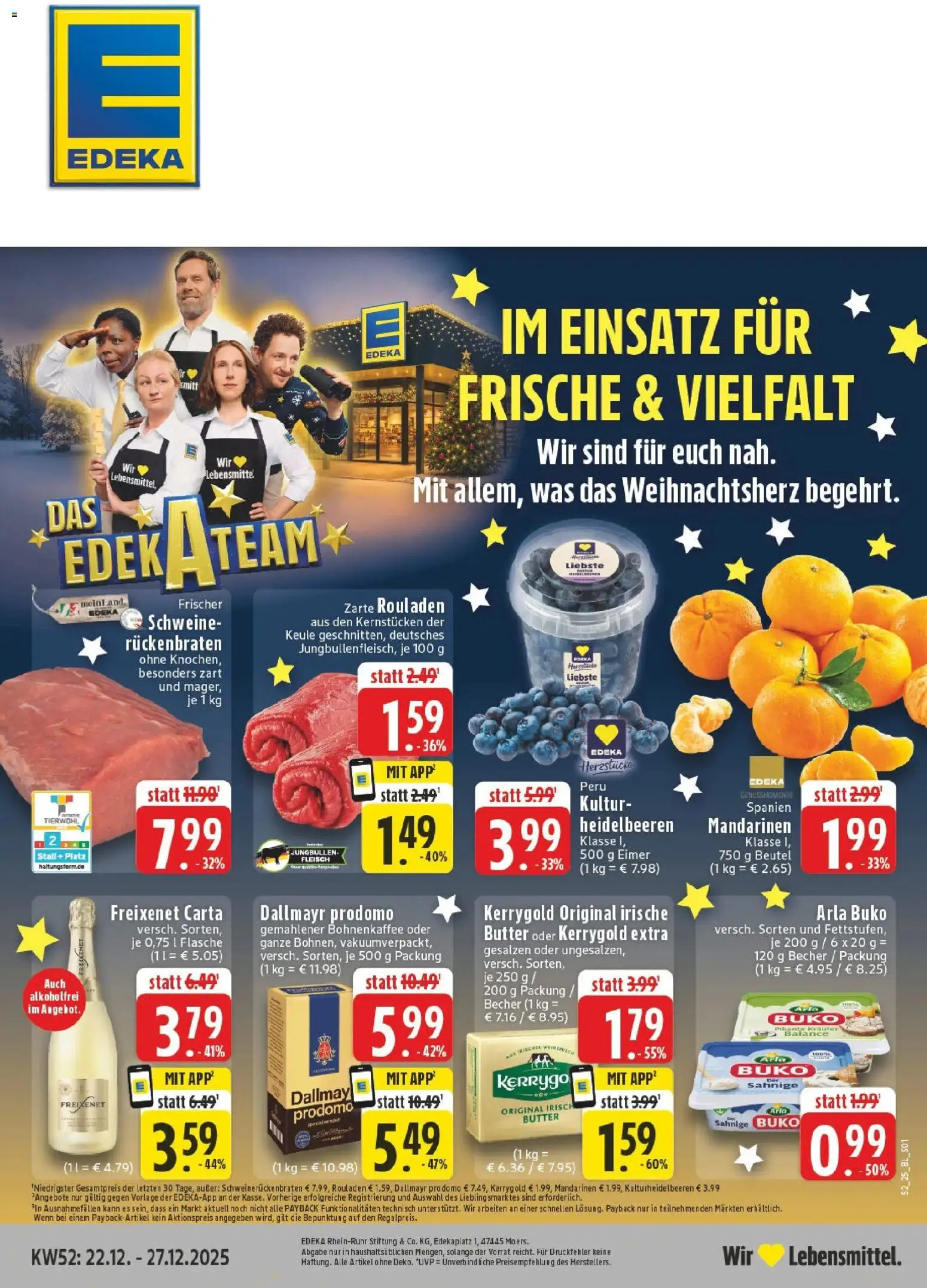 Vorschau von dem Prospekt des Geschäftes Edeka, gültig ab dem 22.12.2025
