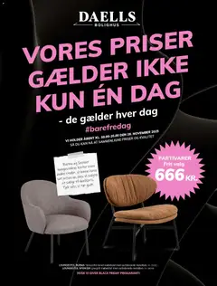 Eksempel på tilbudsavis Black Friday fra butik Daells Bolighus gyldig fra 21/11/2025